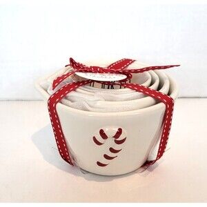 Rae Dunn Candy Cane Measuring Cups Set of 4 Christmas Holiday New